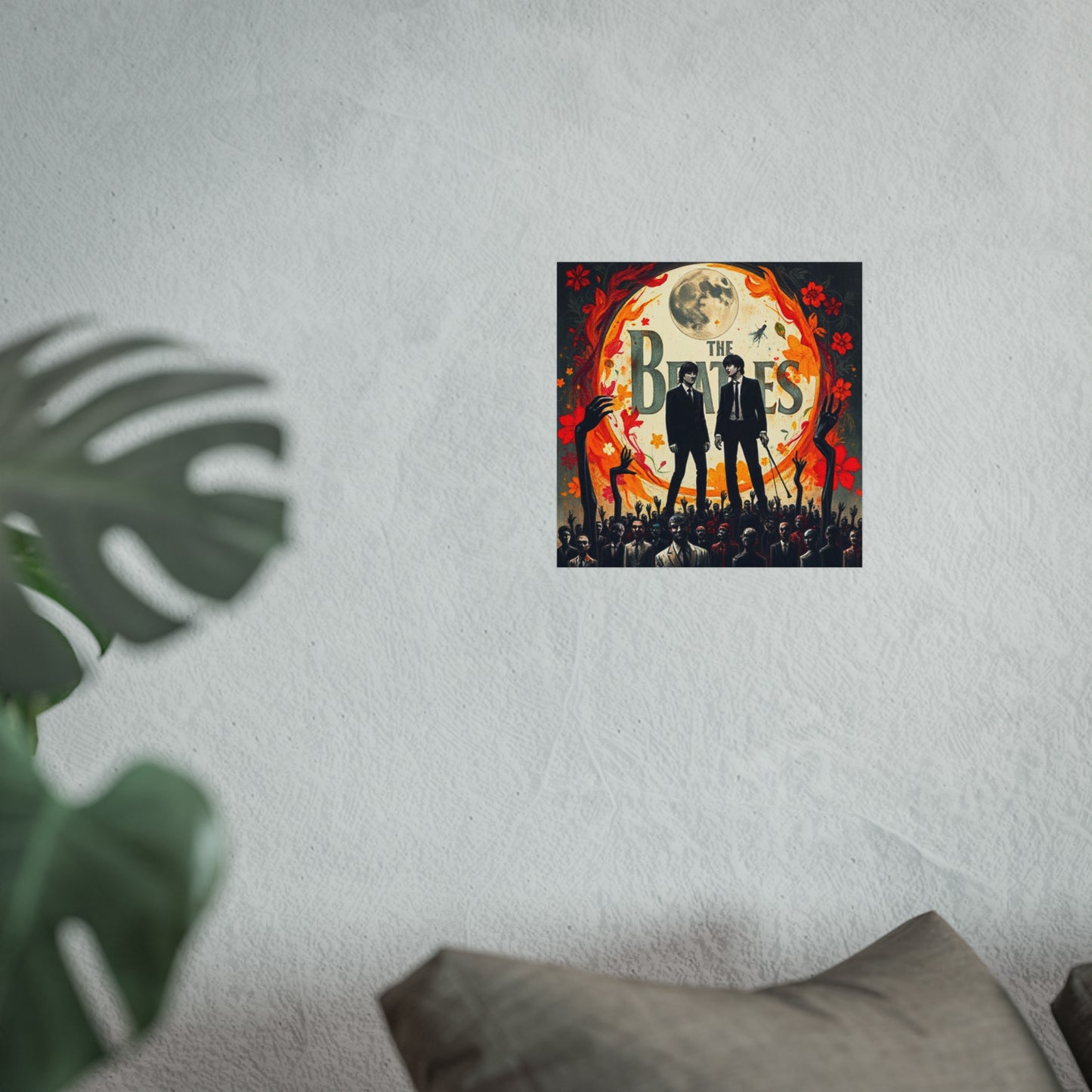 The Beatles Fine Art Poster – Retro Psychedelic Band Print