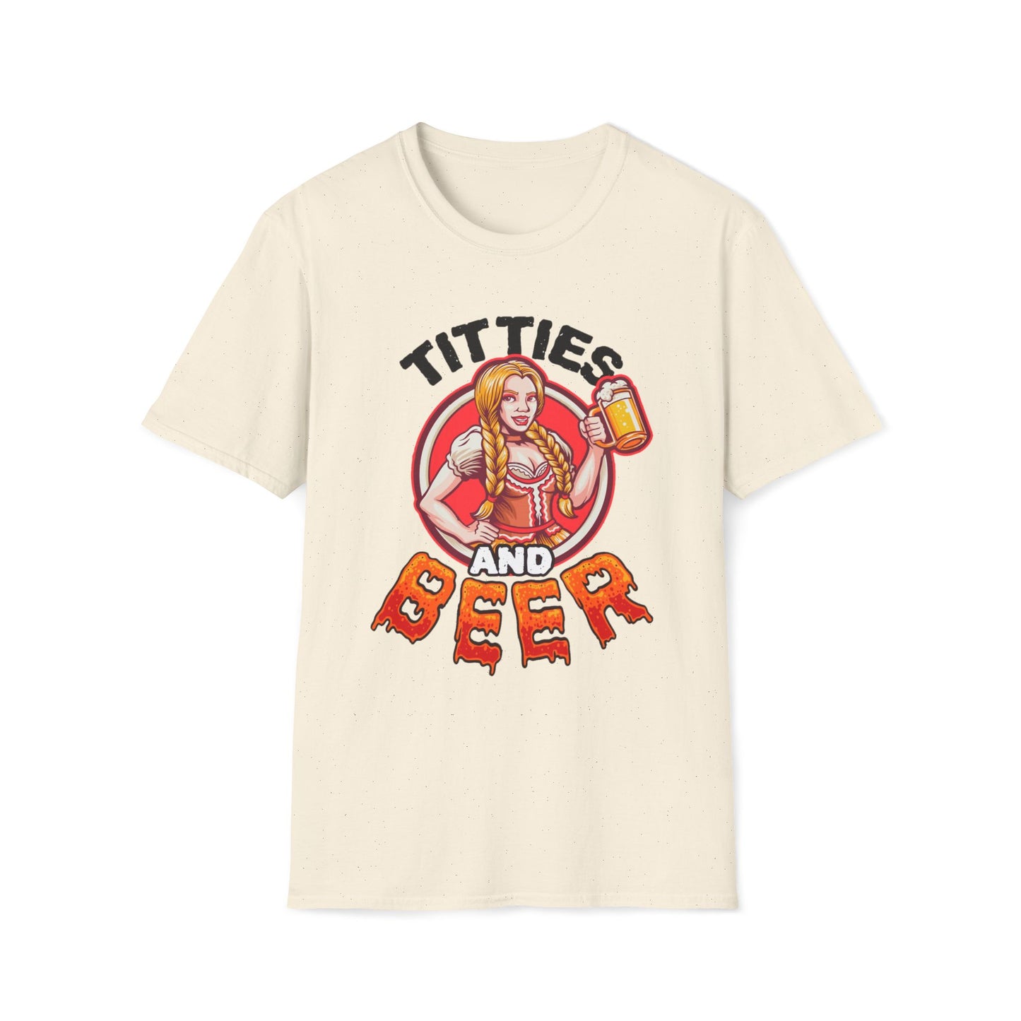T-Shirt — "Titties and Beer" Oktoberfest Beer Girl Graphic Tee