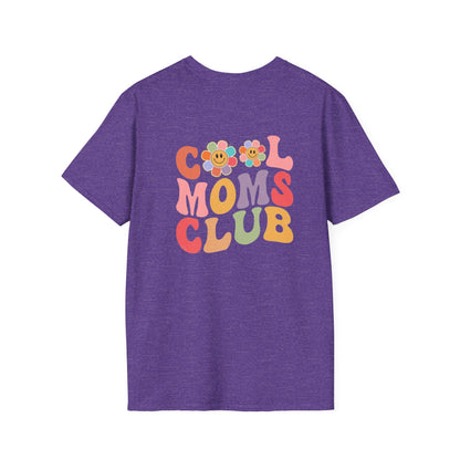 Cool Moms Club T-Shirt — Retro Floral Smiley Tee for Trendy Moms
