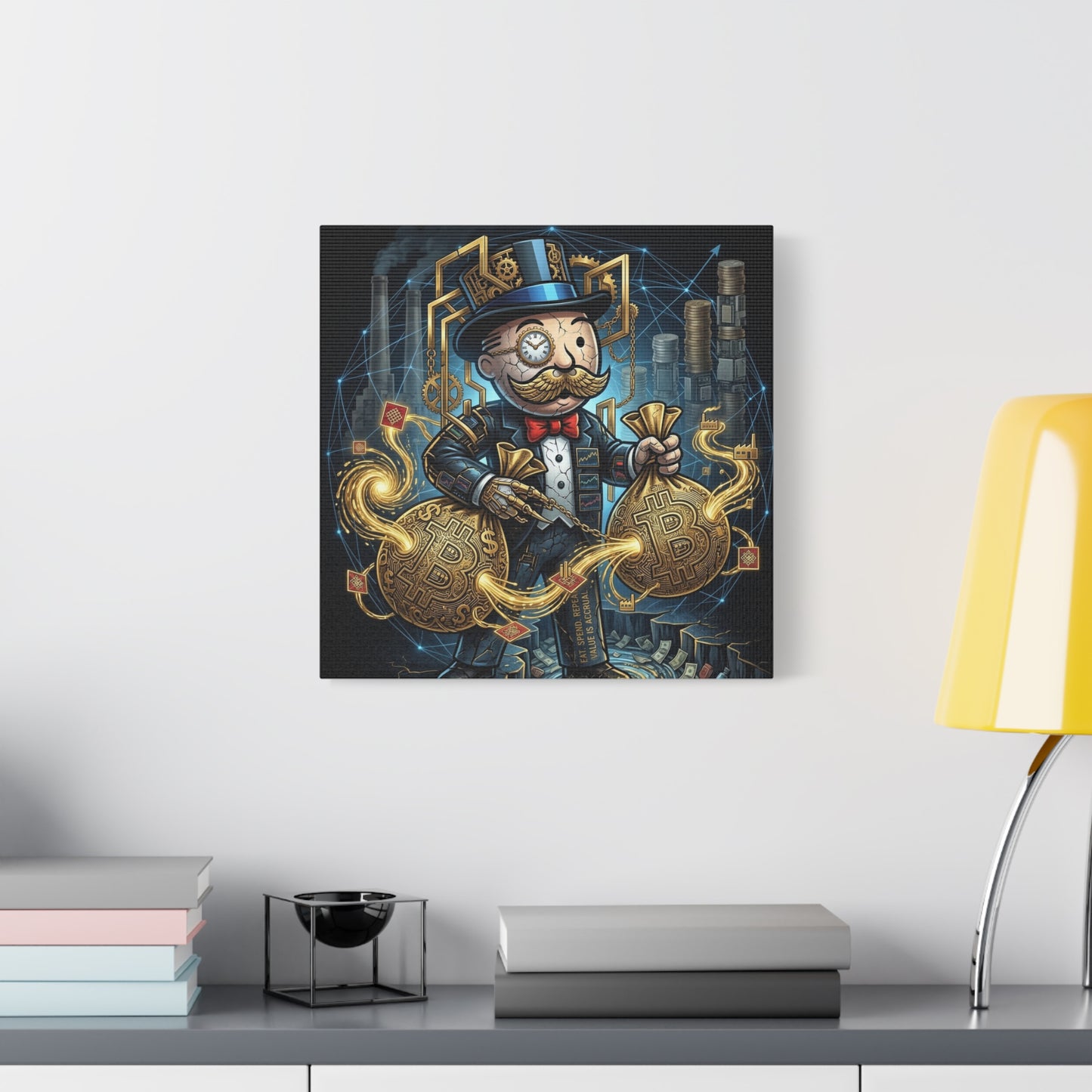 Rich Uncle Pennybags Canvas Wall Art Print