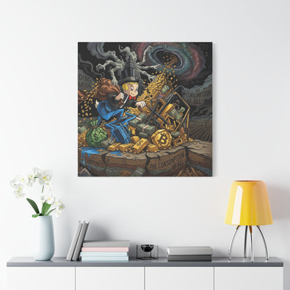 Greed Canvas Wall Art Print