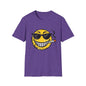 Smokin' Cool Emoji T-Shirt — Retro Grinning Face with Sunglasses & Cigar