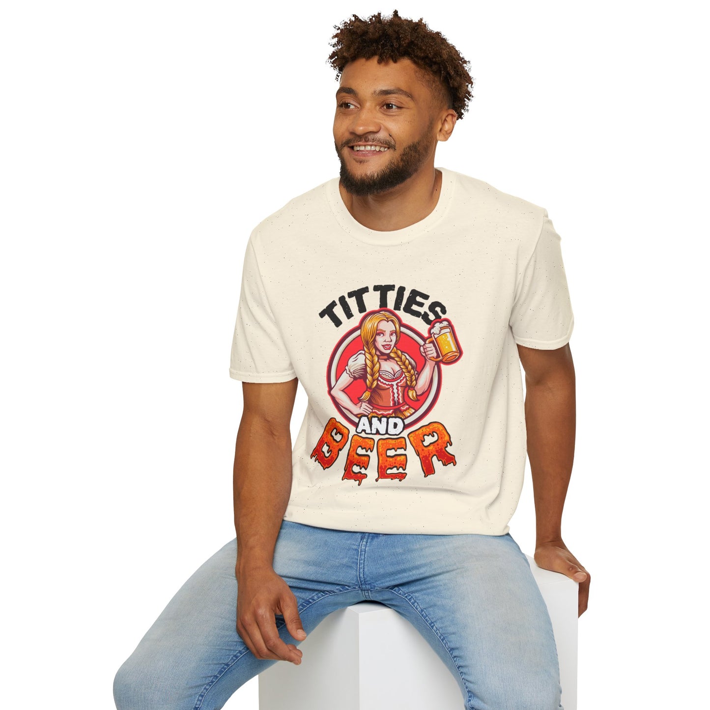 T-Shirt — "Titties and Beer" Oktoberfest Beer Girl Graphic Tee