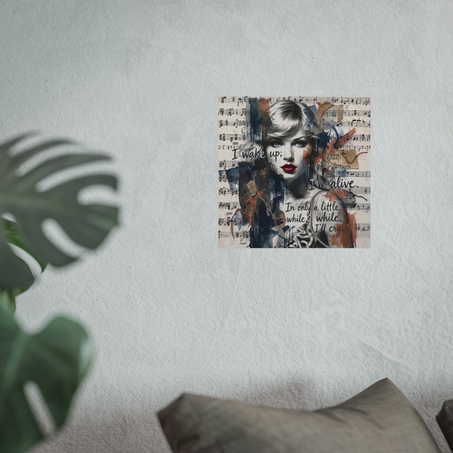 Swift Inspired Fine Art Poster — "I Wake Up; I'm Alive" Taylor-Inspired Music Portrait