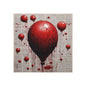 Fine Art Poster — Red Dripping Balloon on Vintage Book Pages