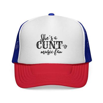 Trucker Hat — "She's a CUNT-y Music Fan" Graphic Cap