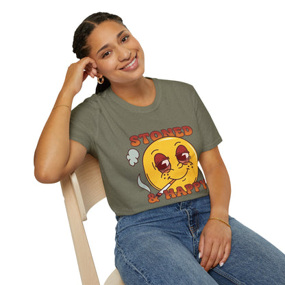 Stoned & Happy Smiley T-Shirt