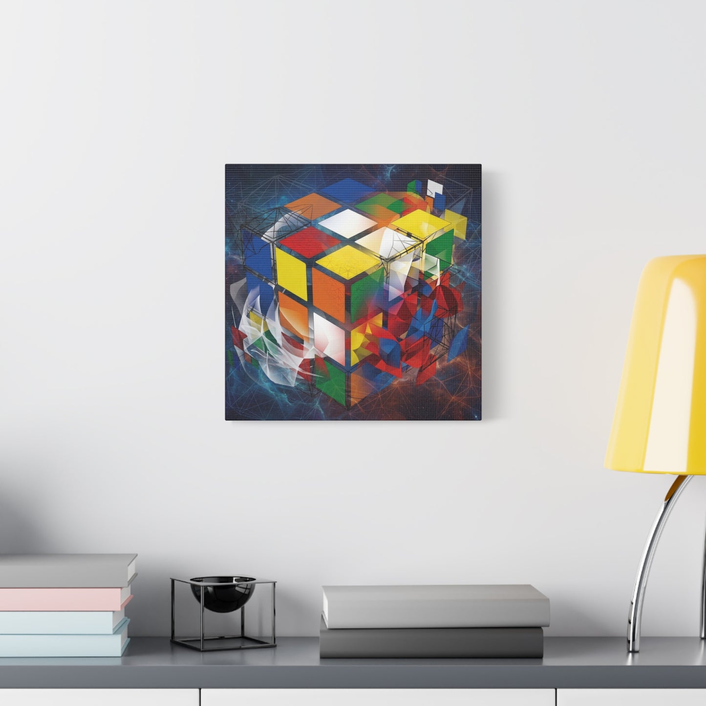 Magic Cube Abstract Canvas Wall Art Print — Matte Stretched Canvas