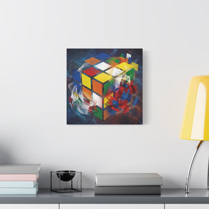 Magic Cube Abstract Canvas Wall Art Print — Matte Stretched Canvas