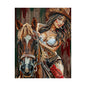 Cowgirl & Horse Satin Poster — Western Pinup Art Print (210gsm)