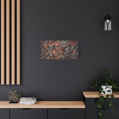 Economy Falling Canvas Wall Art Print — Matte Stretched Canvas