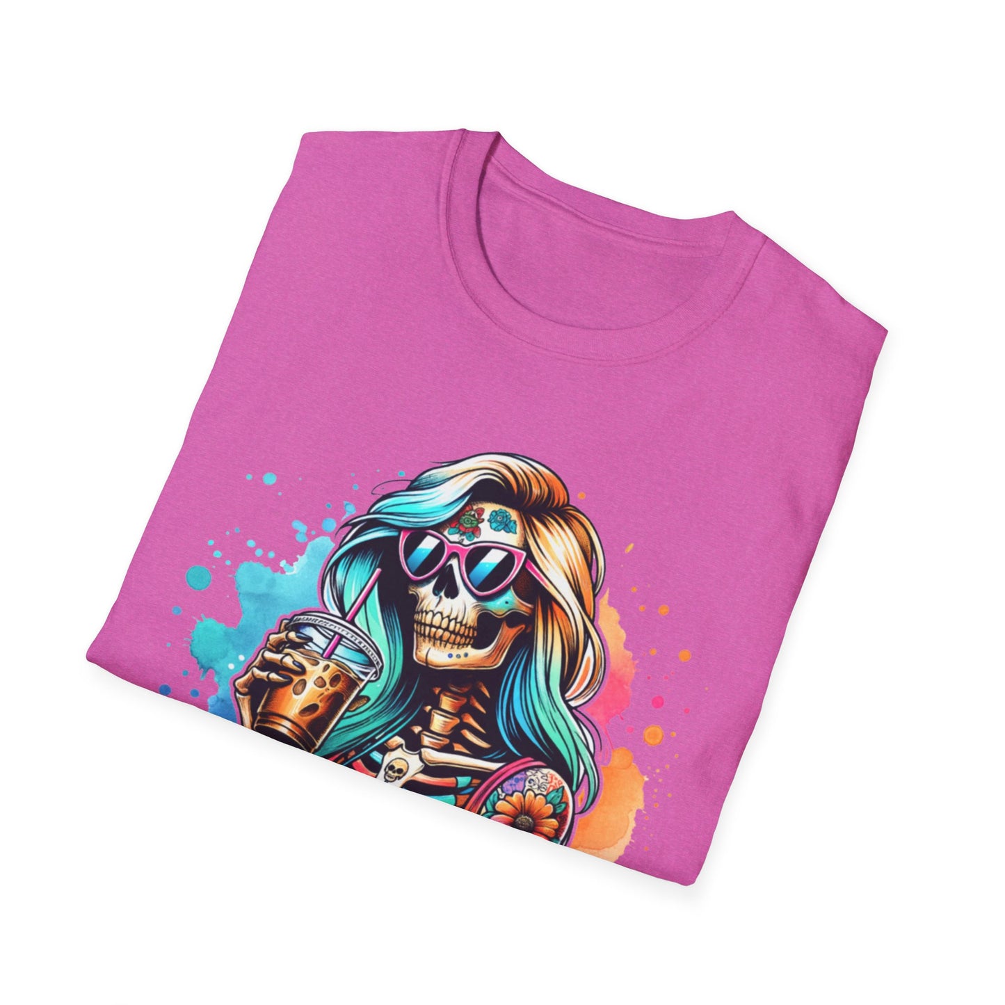 Cool Moms Club Skull T-Shirt — Colorful Day of the Dead Mom Graphic Tee