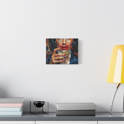 Cocktail Kiss Matte Canvas Wall Art