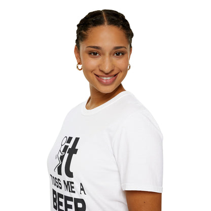 Funny 'Toss Me a Beer' T-Shirt – Beer Toss Party Tee