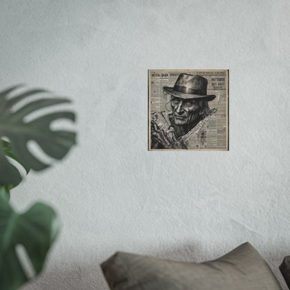 Freddy Krueger Vintage Newspaper Portrait Poster Print
