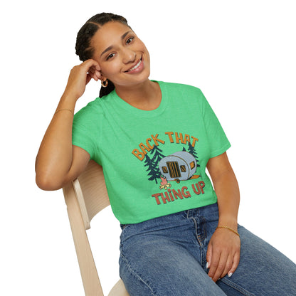 RV Camping T-Shirt — "Back That Thing Up" Retro Camper Graphic Tee