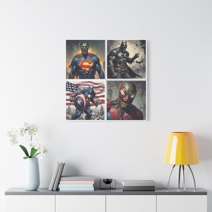 Zombie Heros Canvas Wall Art Print