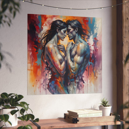 Romantic Embrace Fine Art Poster