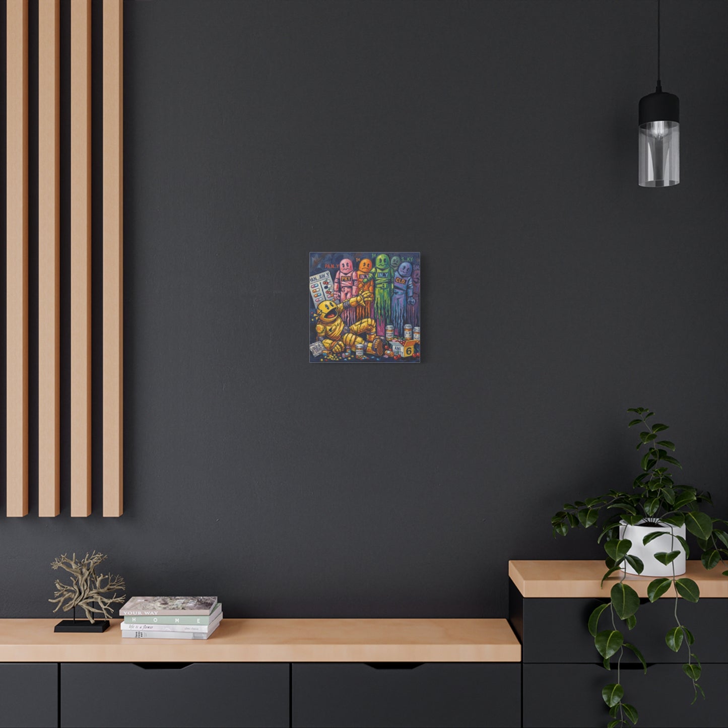 Depressed Pacman Canvas Wall Art Print