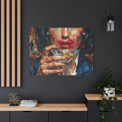 Cocktail Kiss Matte Canvas Wall Art