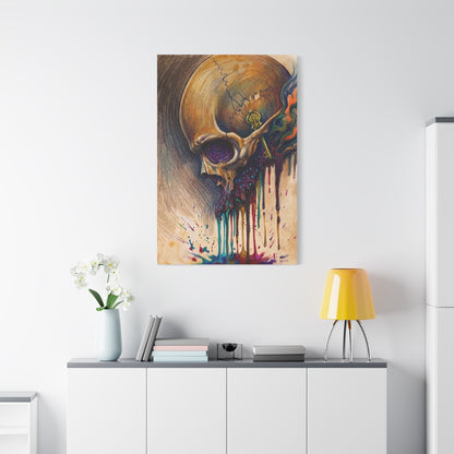 Skull Drip Matte Canvas Wall Art — Stretched 1.25"