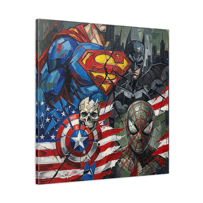 Superhero Abstract Canvas Wall Art Print