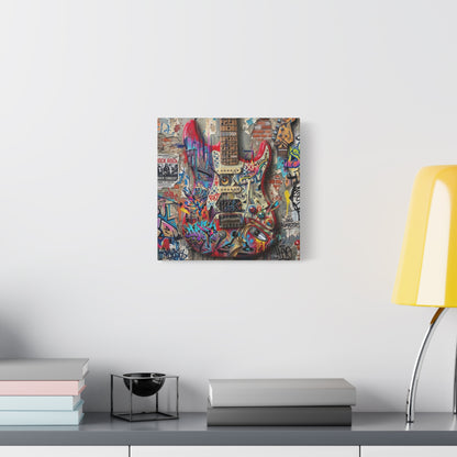 Urban Art Gutair Abstract Canvas Wall Art Print
