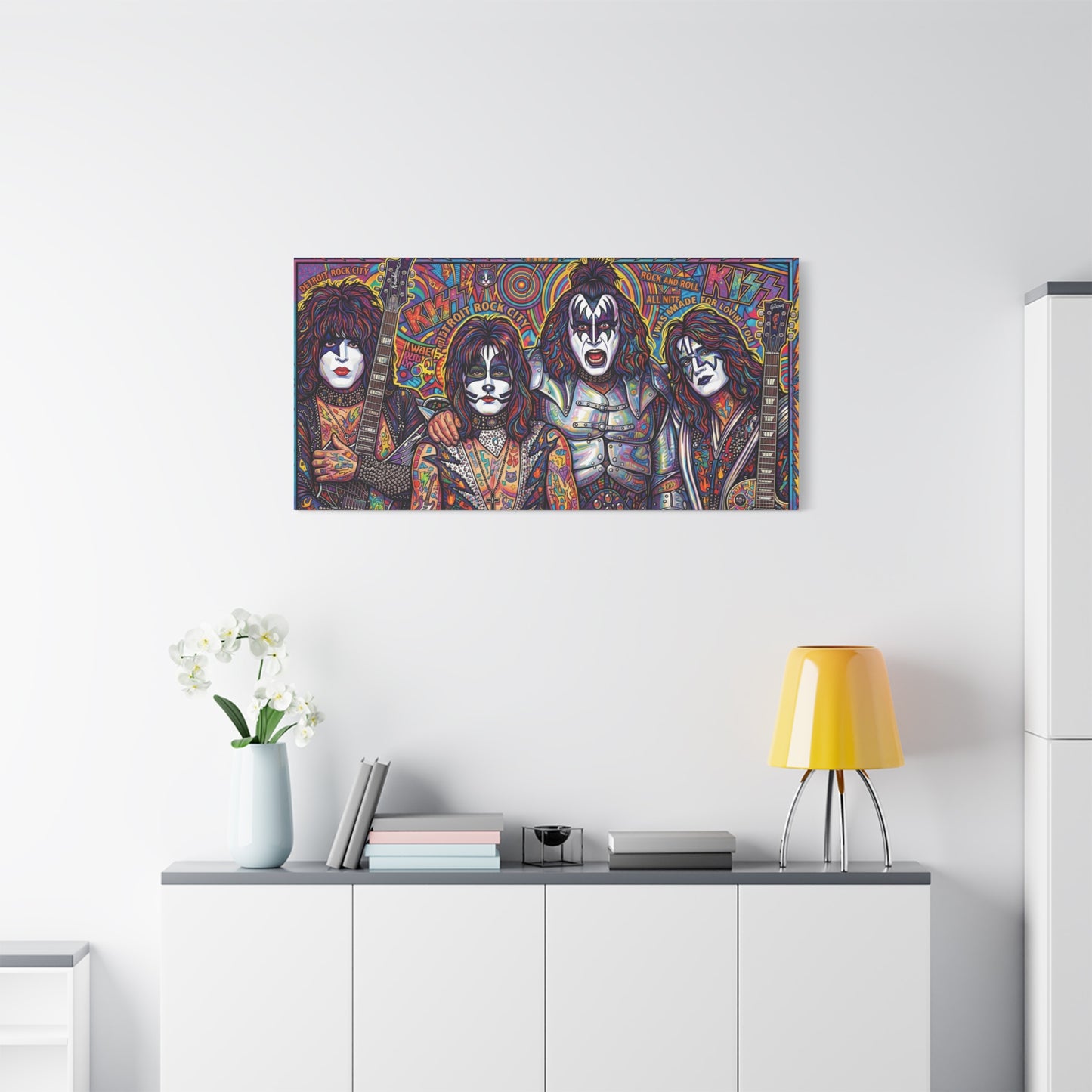 Hottest Band in the Land Abstract Canvas Wall Art — Matte Stretched 1.25"
