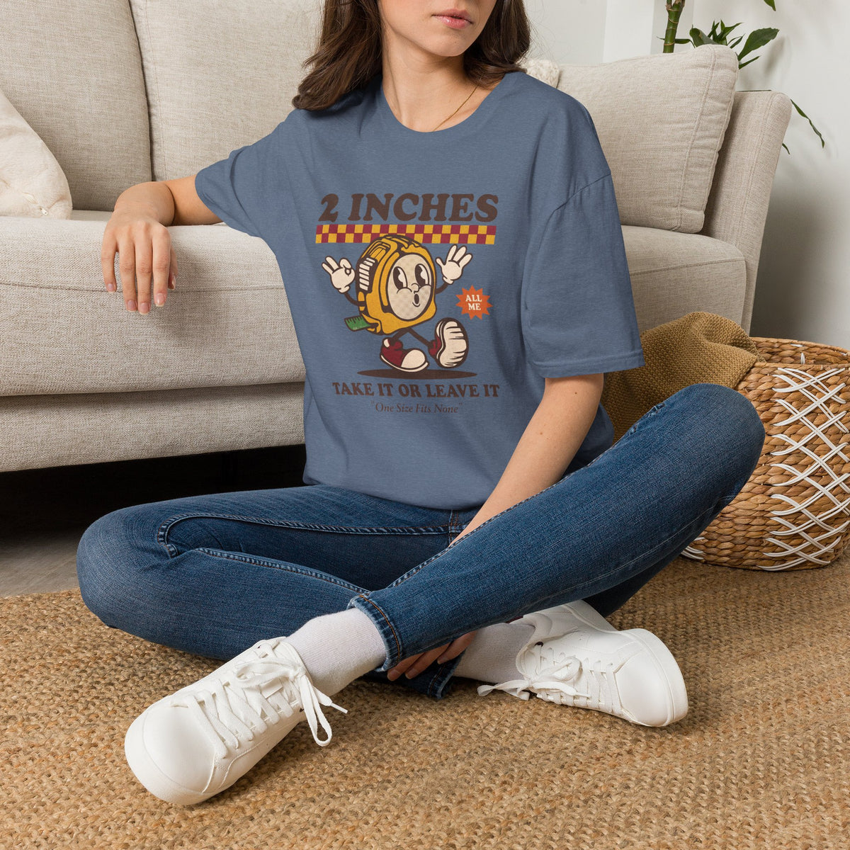 2 Inches Retro Cartoon T-Shirt — “Take It or Leave It” Graphic Tee