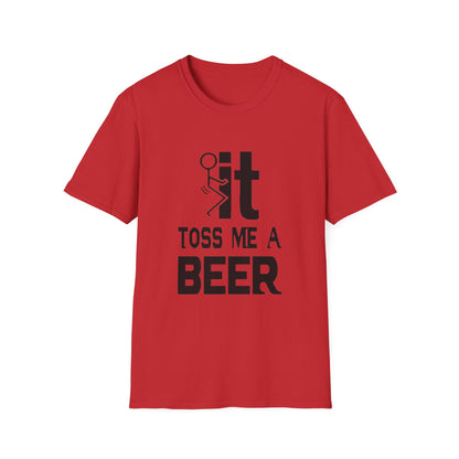 Funny 'Toss Me a Beer' T-Shirt – Beer Toss Party Tee