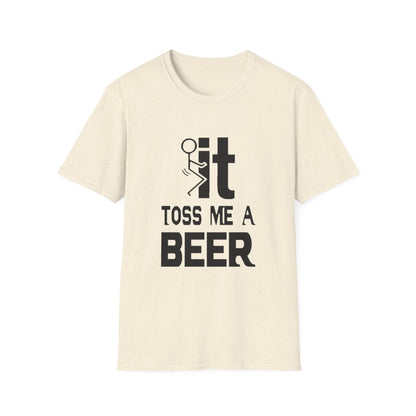 Funny 'Toss Me a Beer' T-Shirt – Beer Toss Party Tee
