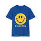 Funny 'I Hate You' Smiley T-Shirt — Retro Distressed Yellow Smiley Tee