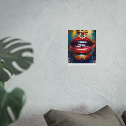 Colorful Pop Art Lip Poster Fine Art Print