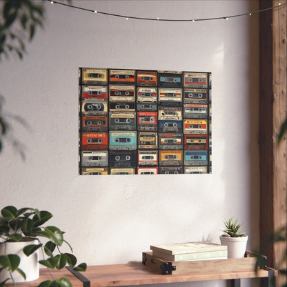 Cassette Tape Collage Fine Art Poster