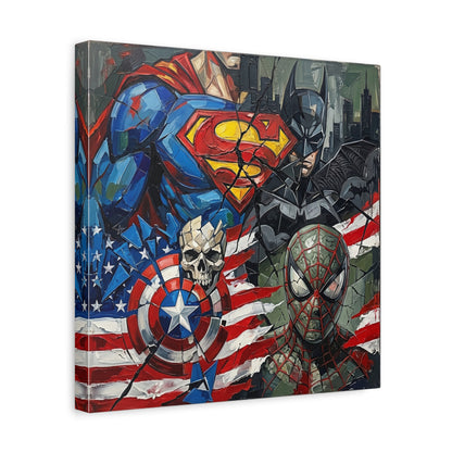 Superhero Abstract Canvas Wall Art Print
