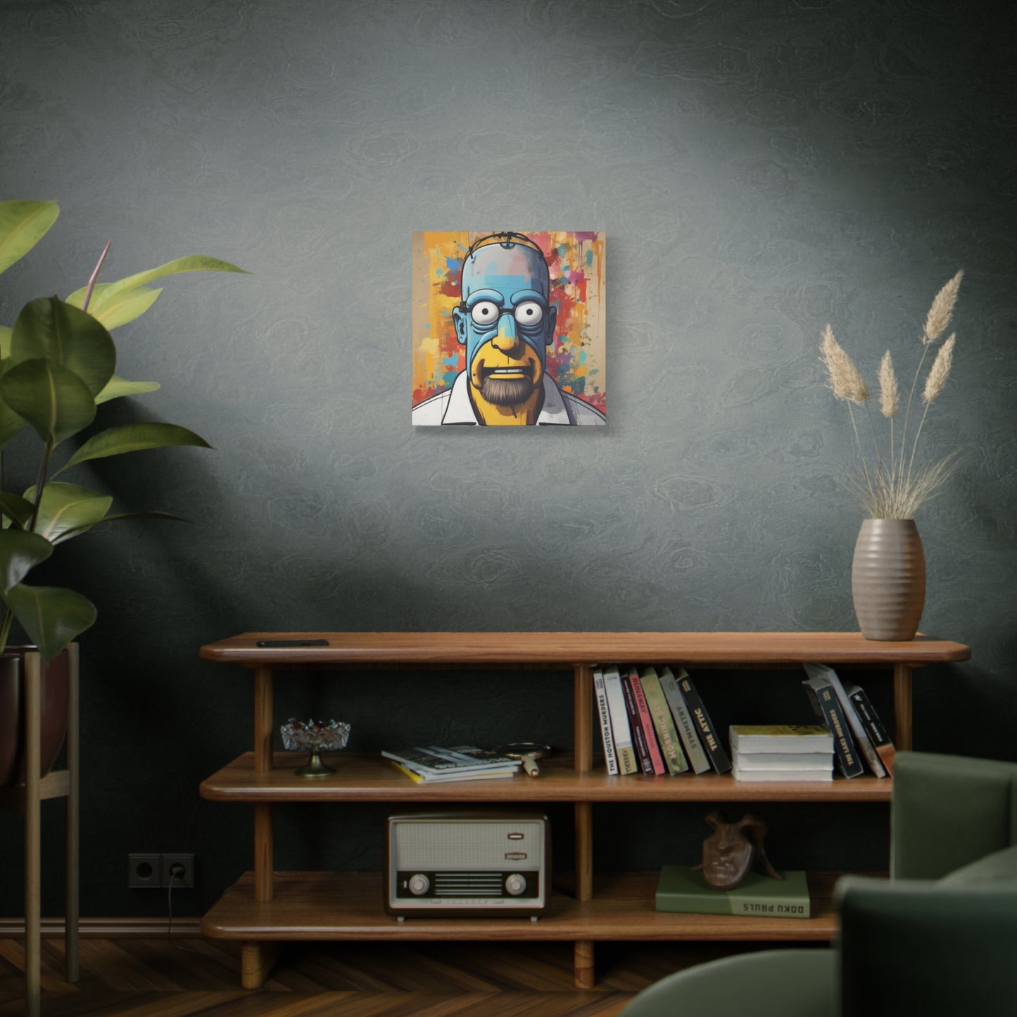 Pop Art Cartoon Canvas Wall Art — Colorful Abstract Character Portrait