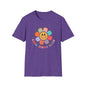 Cool Moms Club T-Shirt — Retro Floral Smiley Tee for Trendy Moms