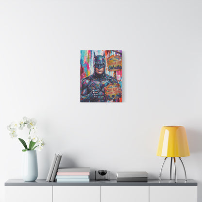 Colorful Gotham City Canvas Art - 'Welcome to Gotham City' Stretched Matte Print