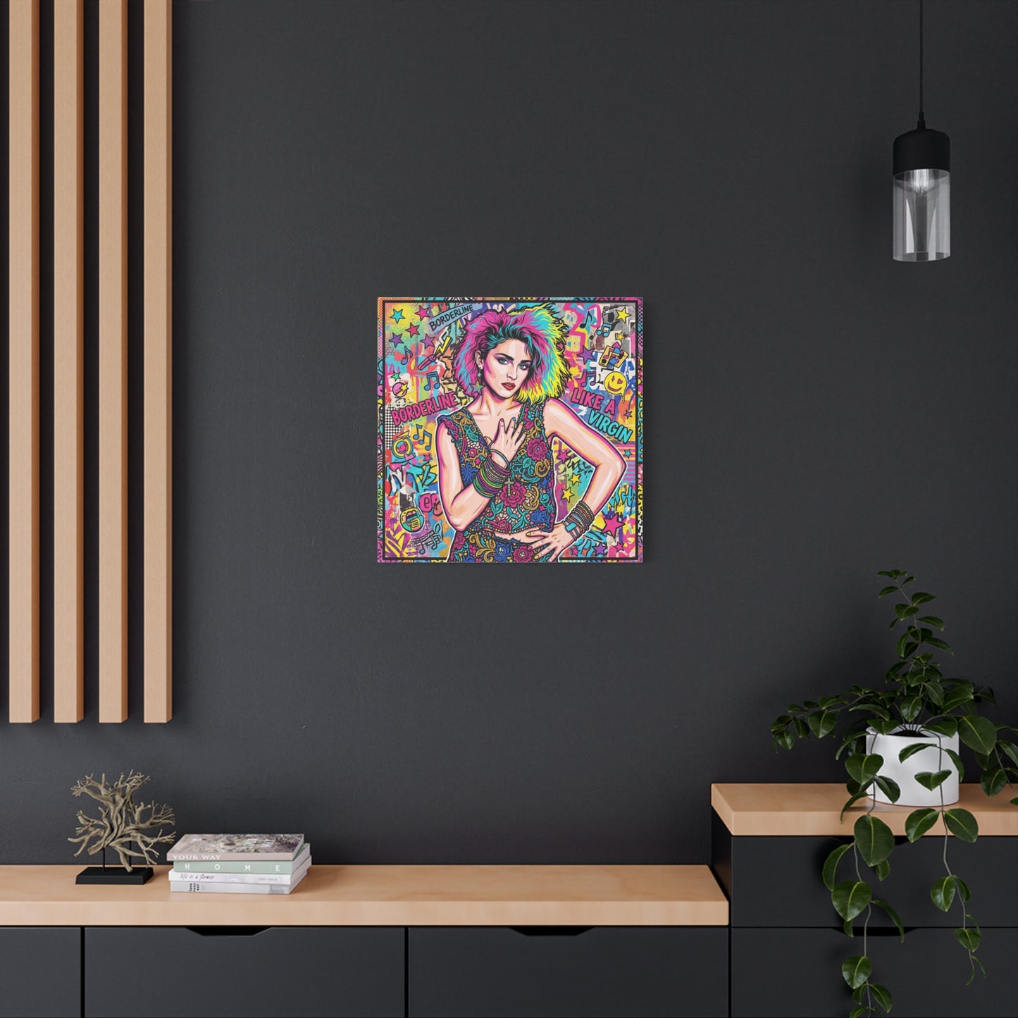 Queen of Pop Abstract Canvas Wall Art Print