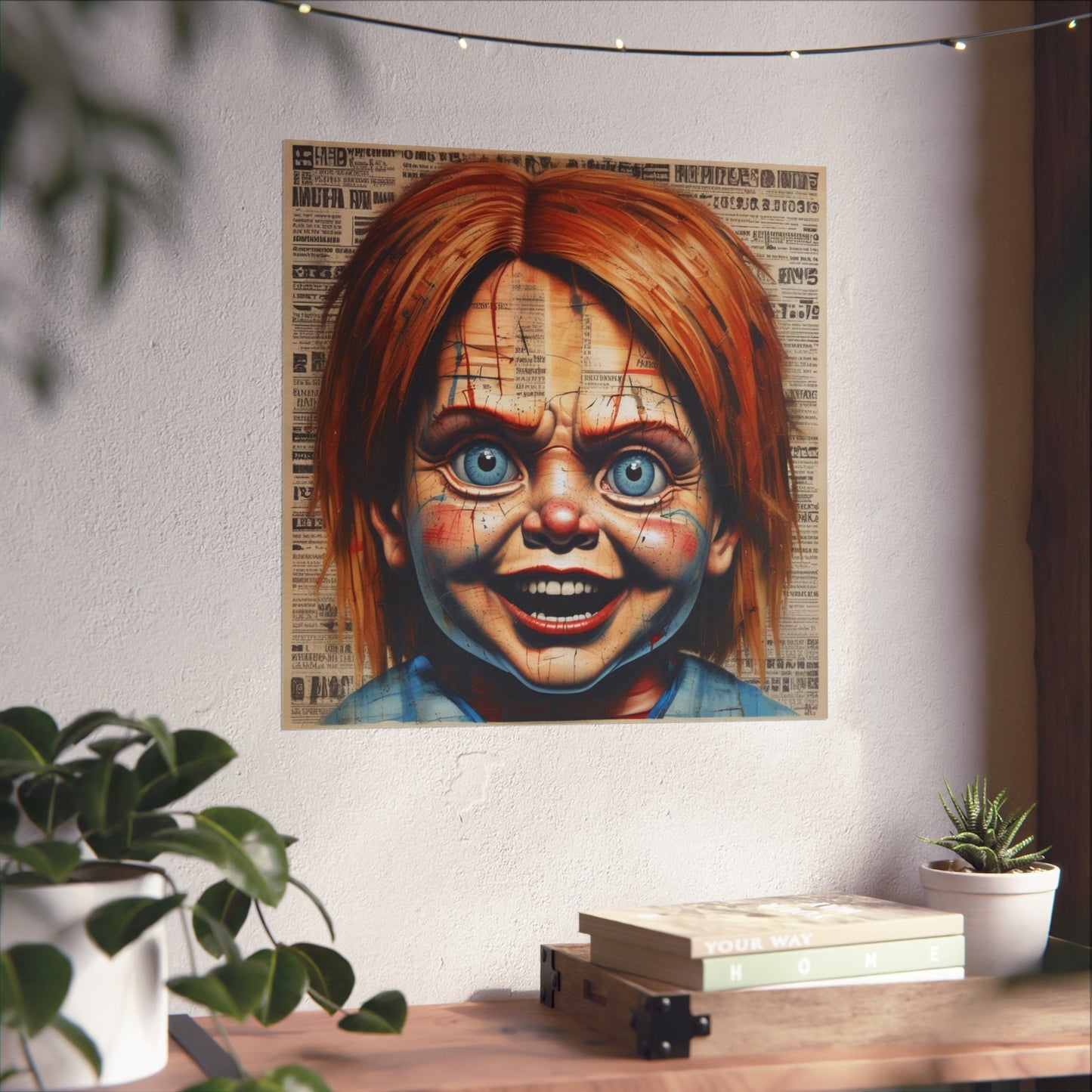 Creepy Chucky Doll Fine Art Poster Print — Chucky-Inspired Horror Wall Art