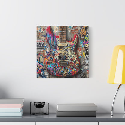 Urban Art Gutair Abstract Canvas Wall Art Print