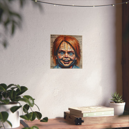 Creepy Chucky Doll Fine Art Poster Print — Chucky-Inspired Horror Wall Art