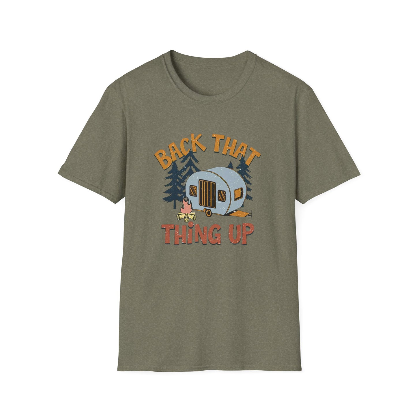 RV Camping T-Shirt — "Back That Thing Up" Retro Camper Graphic Tee