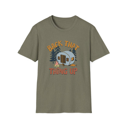 RV Camping T-Shirt — "Back That Thing Up" Retro Camper Graphic Tee