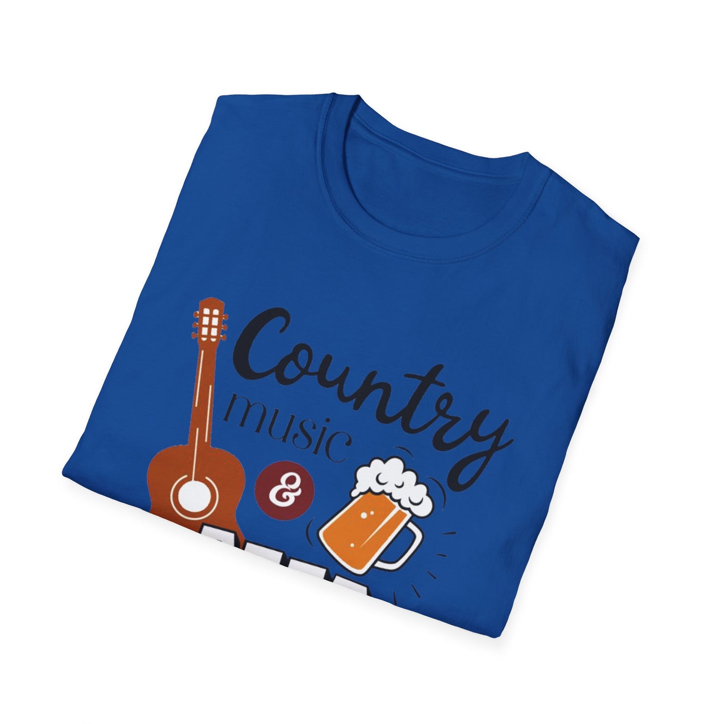Country Music & Beer T-Shirt — "Country Music & Beer That's Why I'm Here" Graphic Tee