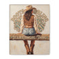 "Boots & Bling: It's a Cowgirl Thing" Matte Stretched Print