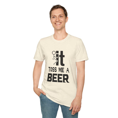 Funny 'Toss Me a Beer' T-Shirt – Beer Toss Party Tee