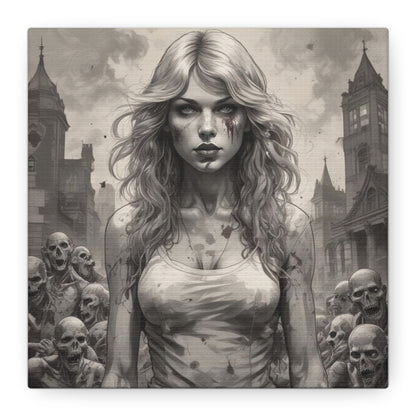 Zombie Swift Matte Canvas Wall Art — Gothic Horror Stretched Canvas