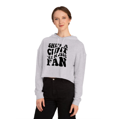 Cropped Hooded Sweatshirt - She's a C*nt Country Music Fan