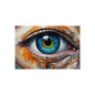 Vibrant Blue Eye Surreal Wall Art Print